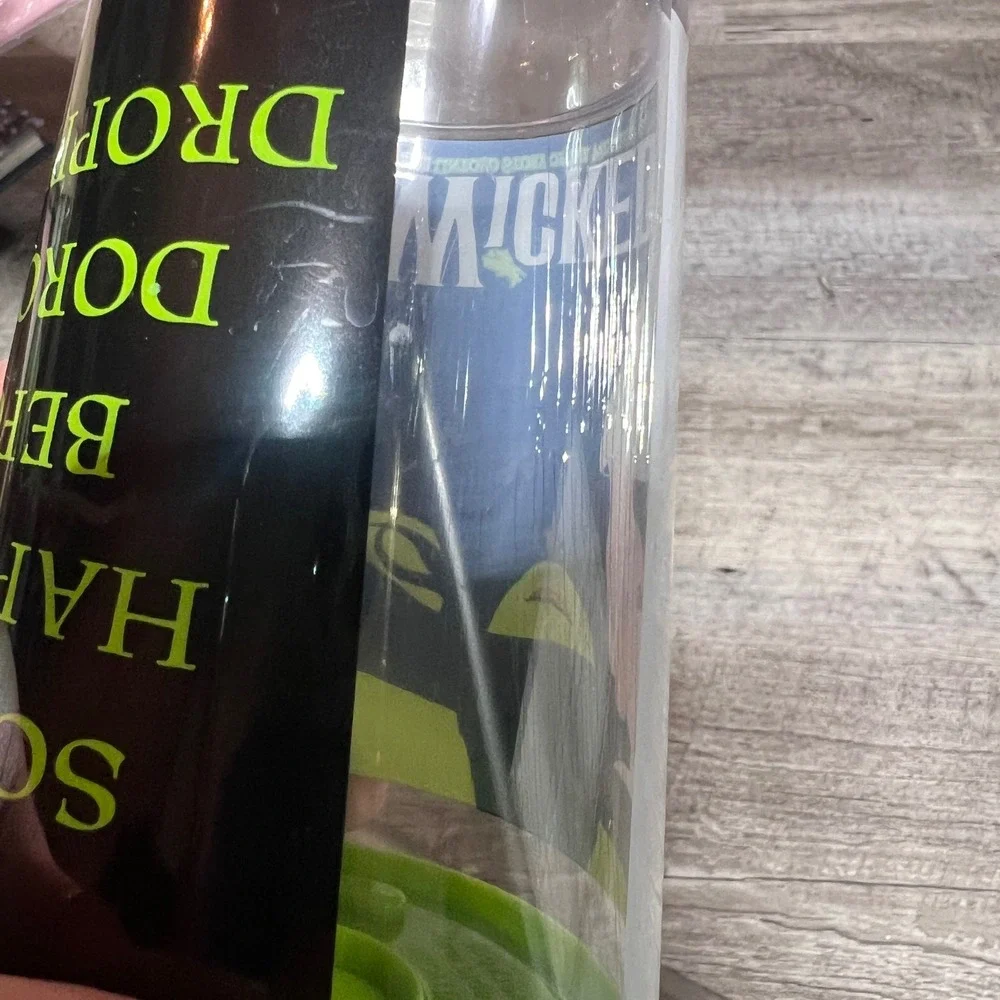 Wicked The Musical Travel Tumbler Lika Cup Company Green Black Dorothy Quote 6in